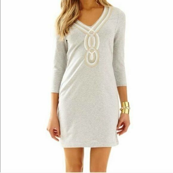 Lilly Pulitzer Dresses & Skirts - Lilly Pulitzer Gray Dress Clarkson French Terry